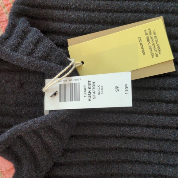 NWT Wilfred Free hush knit station minidress in black, size S - Picture 2 of 2